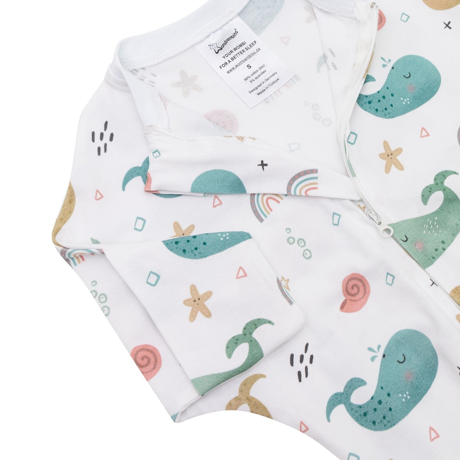 Whale Wombi Babyschlafsack mit Umschlagärmel - Wombambino